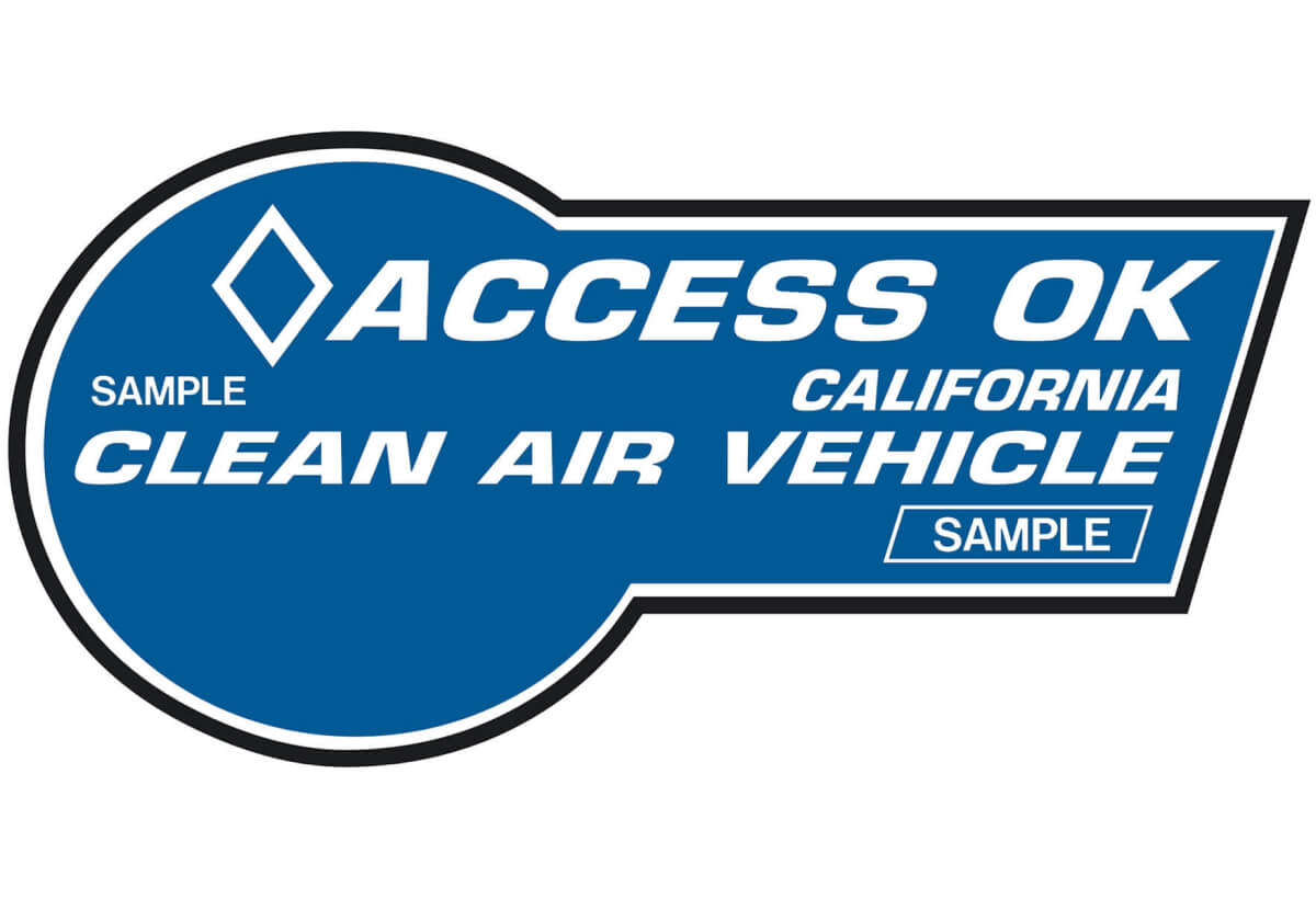 Clean Air Vehicle Sticker 