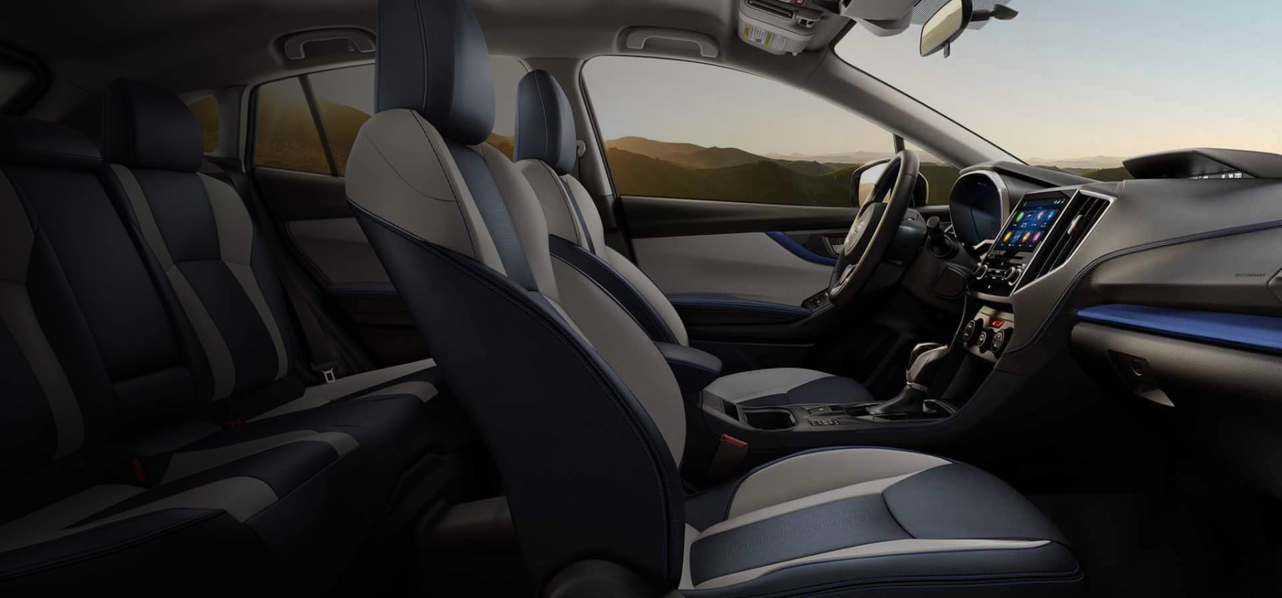 The interior of a Subaru Crosstrek Hybrid