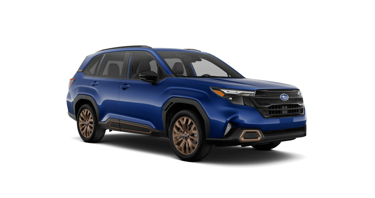2026 Subaru Forester Sport Shown in Sapphire Blue Pearl