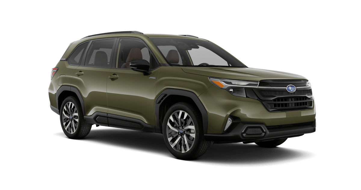 2026 Subaru Forester Touring Hybrid Shown in Autumn Green Metallic