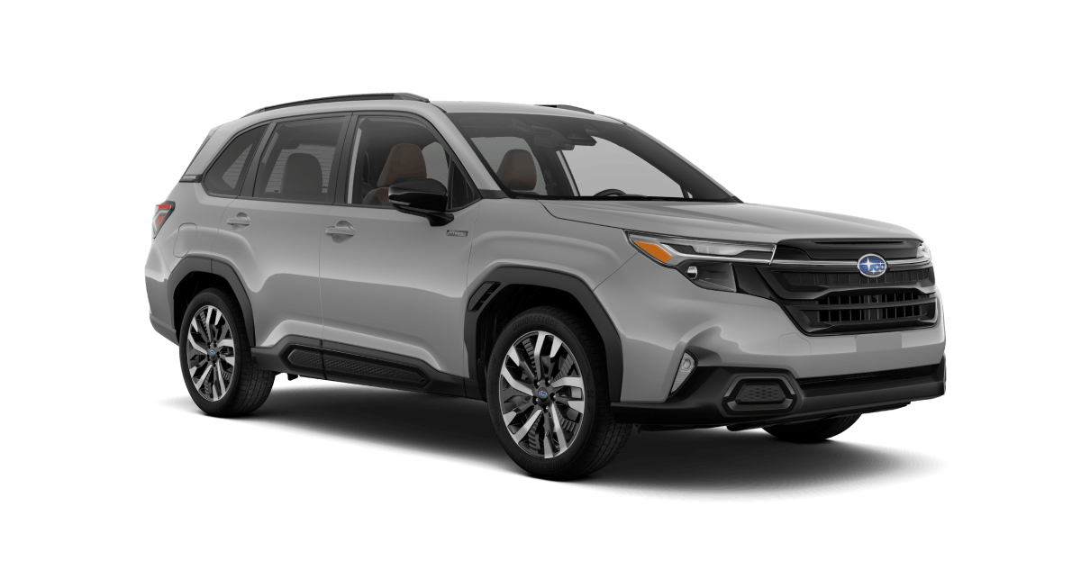 2026 Subaru Forester Touring Hybrid Shown in River Rock Pearl