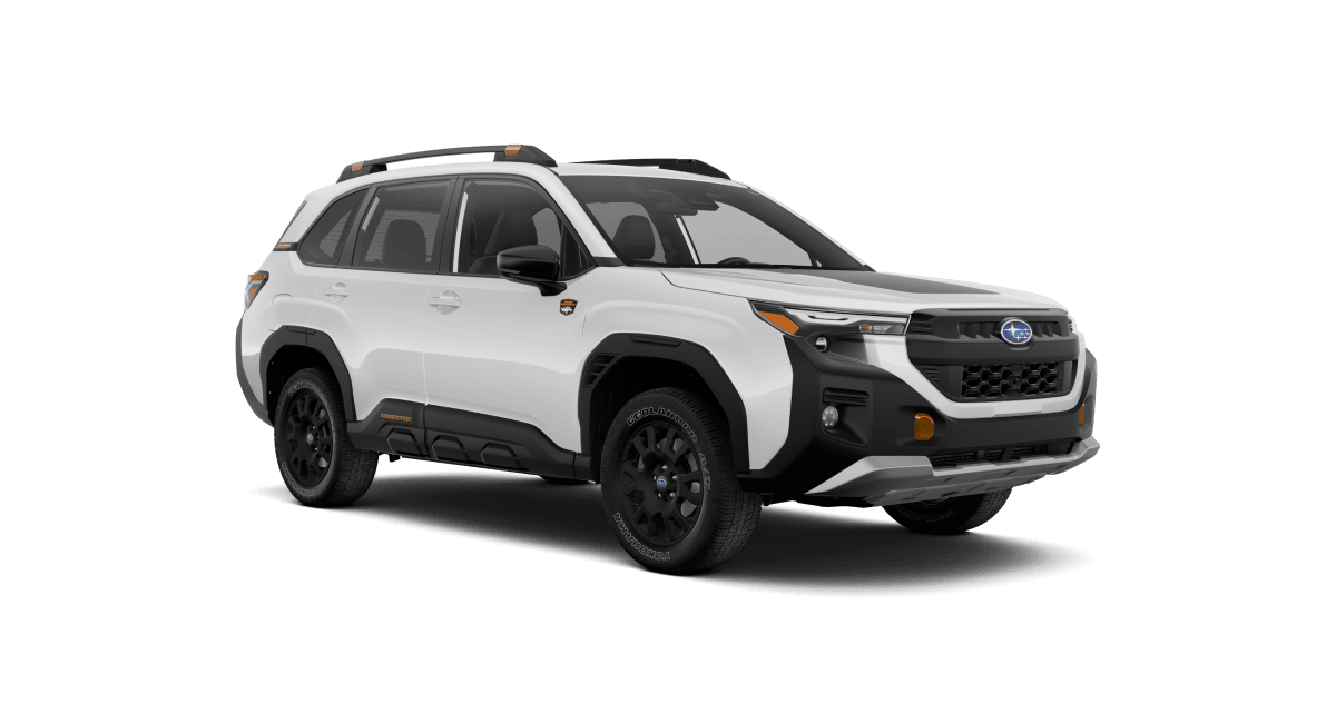 2026 Subaru Forester Wilderness Shown in Crystal White Pearl