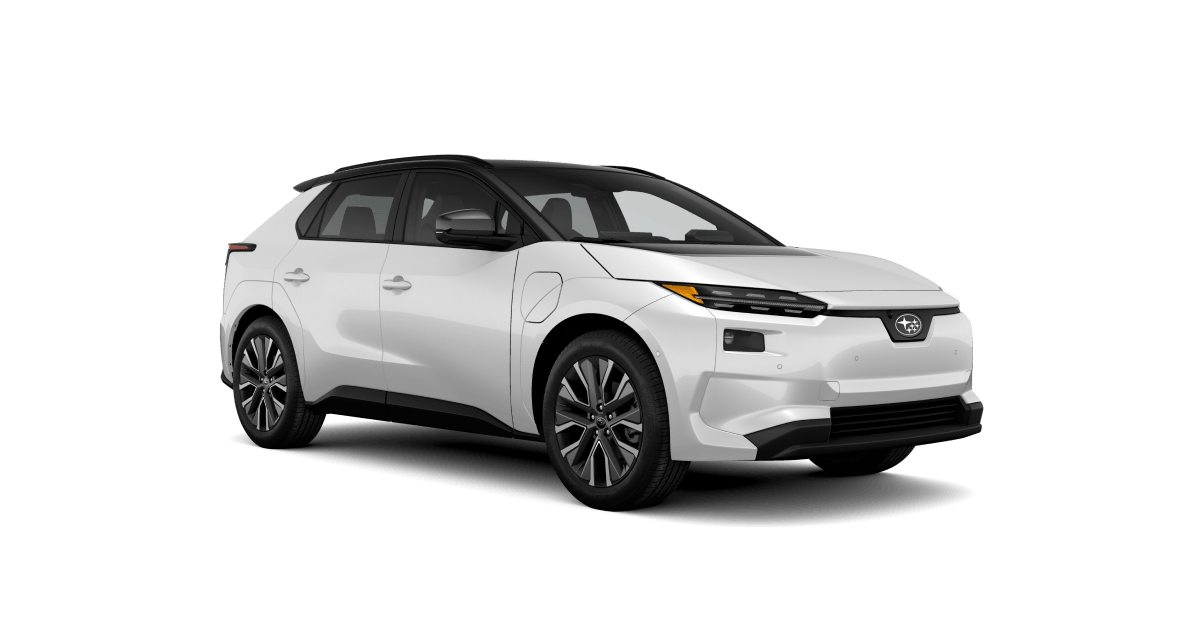 2026 Subaru Solterra Touring XT Shown in Cosmic White Pearl Two Tone