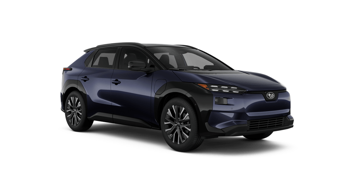 2027 Subaru Solterra Touring XT Shown in Midnight Tide Mica Two Tone