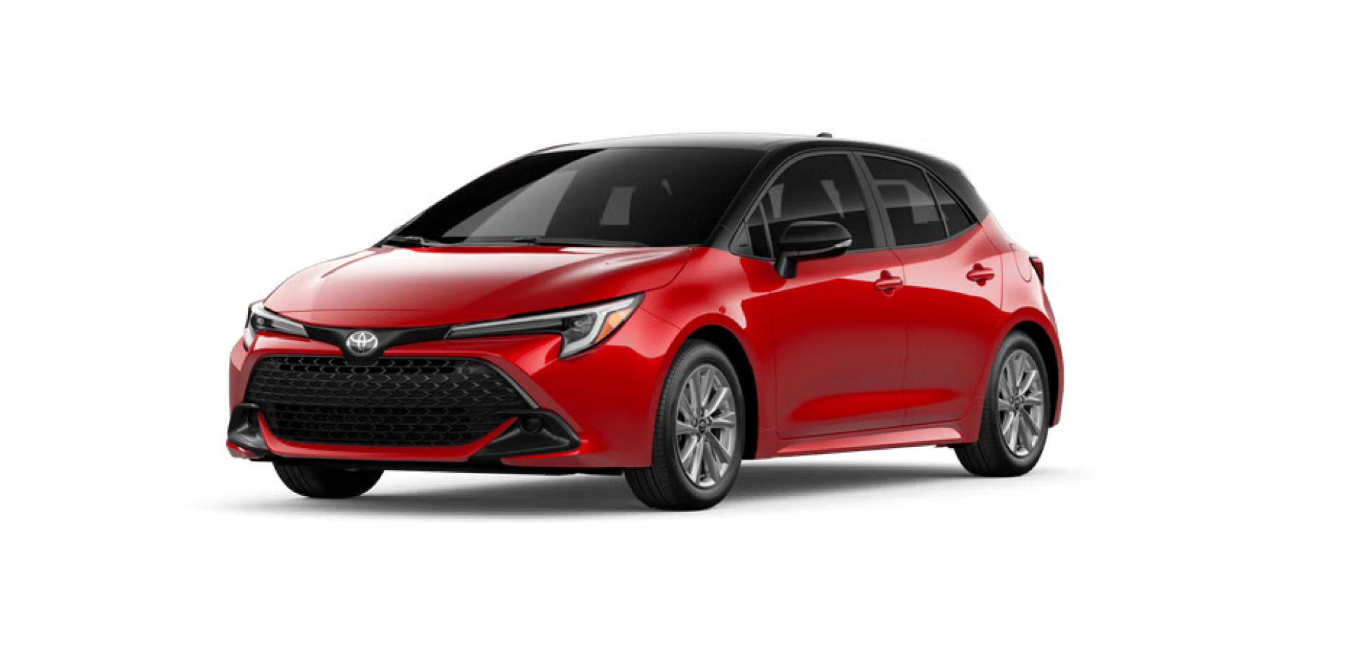 2027 Toyota Corolla Hatchback in Finish Line Red with Black roof