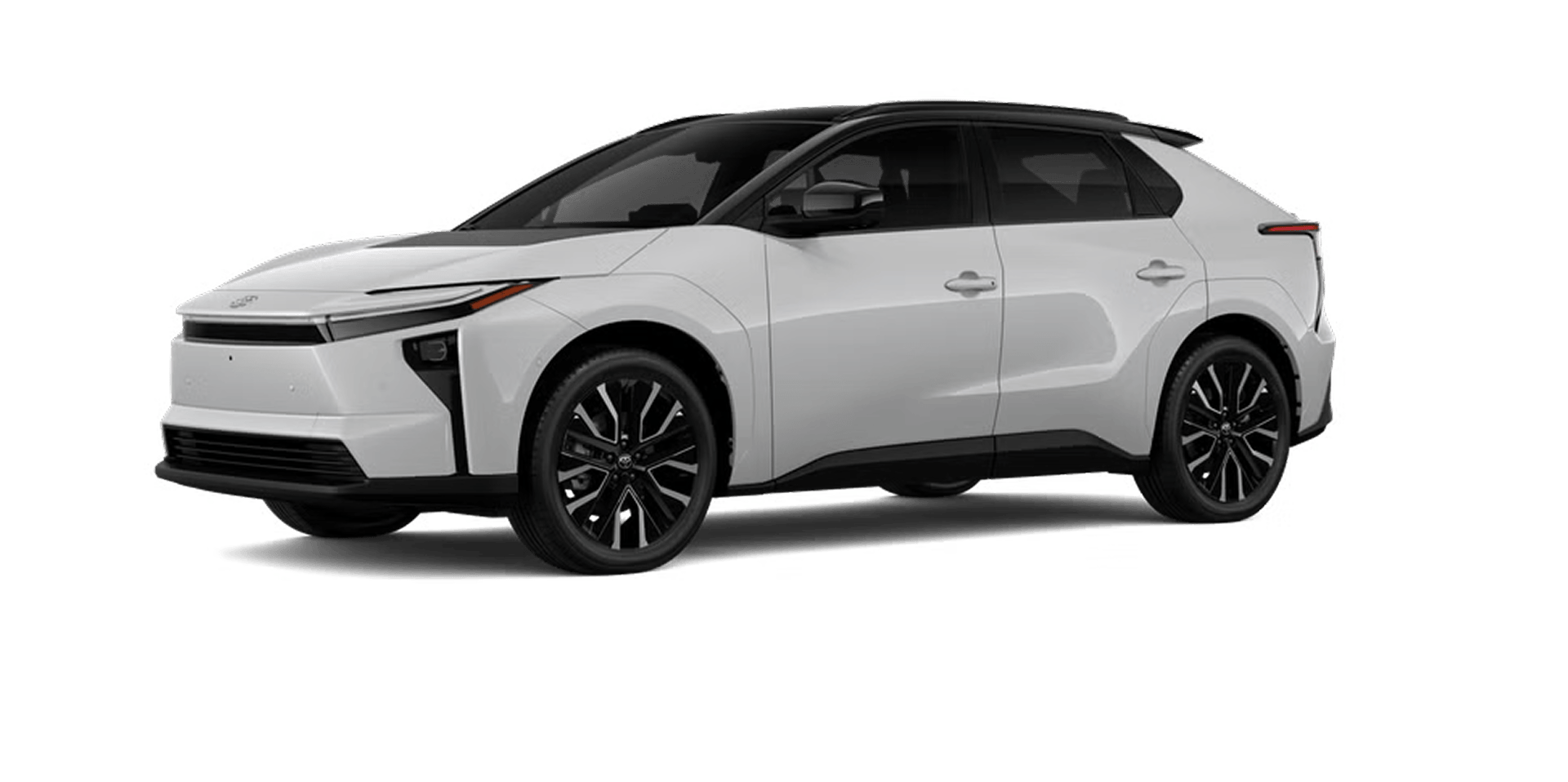 2027 Toyota bZ in Wind Chill Pearl with Midnight Black Metallic roof