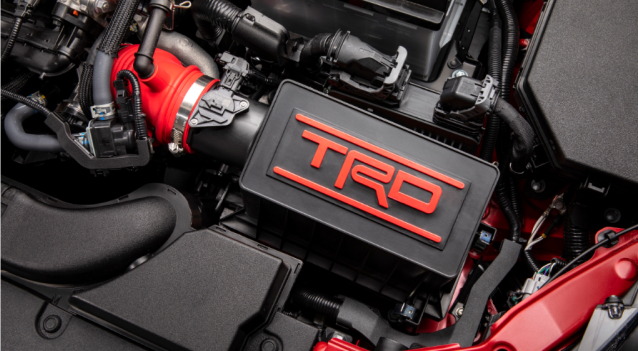 Close up of Toyota engine