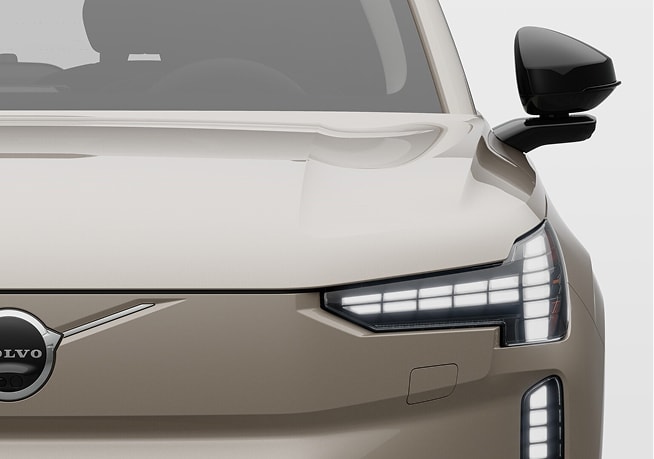 Closeup of an electric Volvo grille