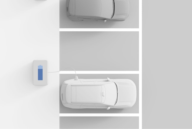 illustration of an apartment parking lot