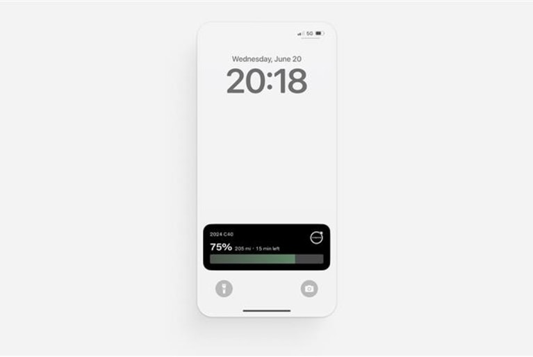 charging progress shown on a smartphone