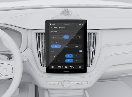 Volvo Driving Dynamics on touchscreen display